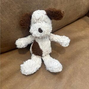 Jellycat Squiggle 8” Plush Tan Puppy Dog With Brown Ears
